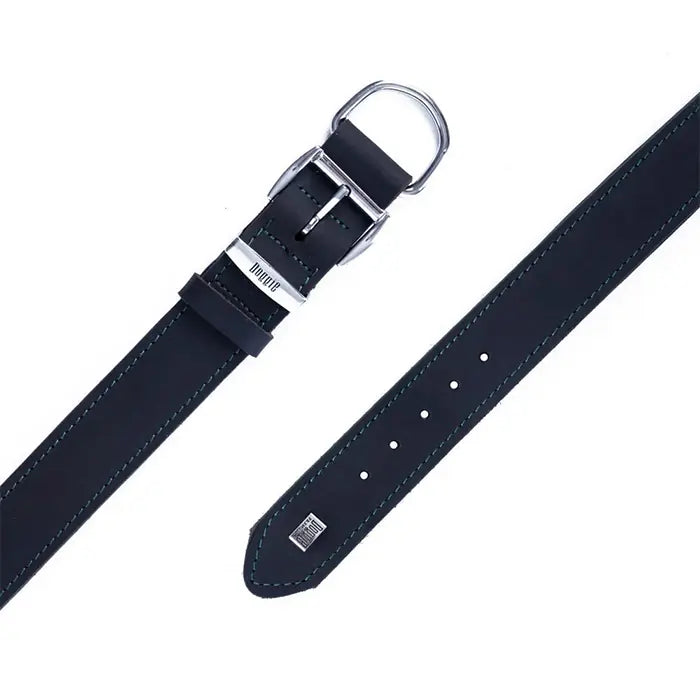 Doggie Oiled Leather Dog Collar Waterproof Brown 3.5x47-55cm