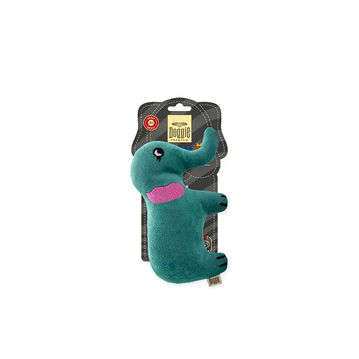 Doggie Plush Elephant Dog Toy Soft Squeaky Playmate 15cm