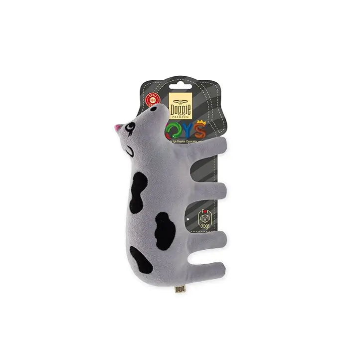 Doggie Plush Cow Dog Toy Soft Squeaky Playmate 20cm
