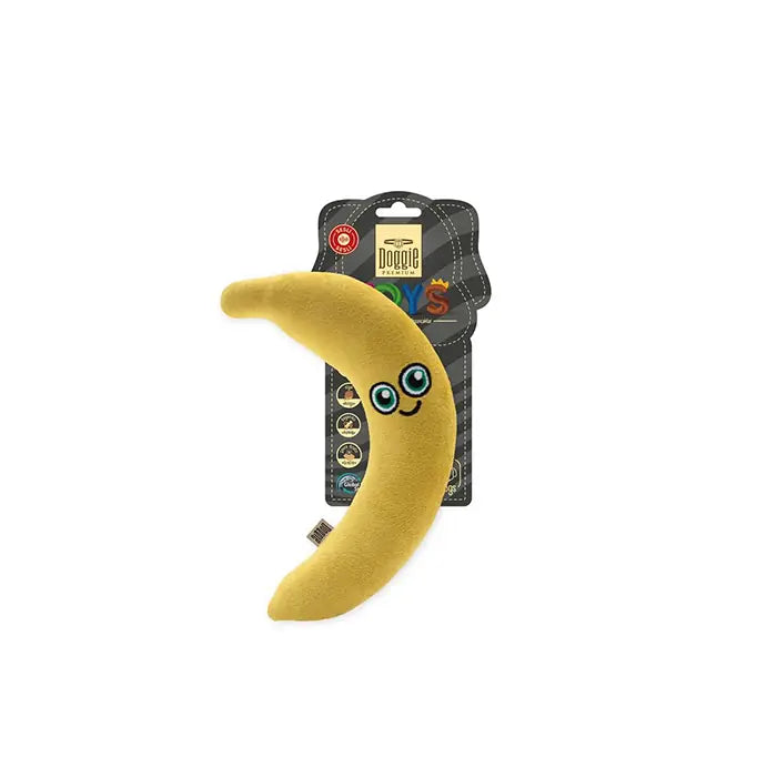 Doggie Plush Banana Dog Toy Soft Squeaky Playmate 20cm