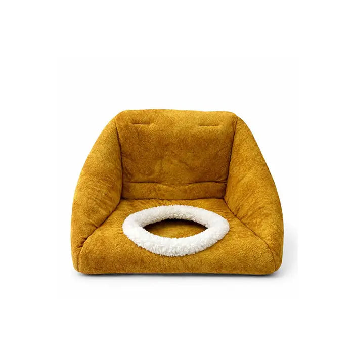 Petpretty Comfort 3-in-1 Mustard Cat Bed and Nest