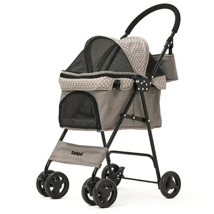 Zampa Perez Pet Stroller for Cats and Small Dogs Grey 42x63x89cm