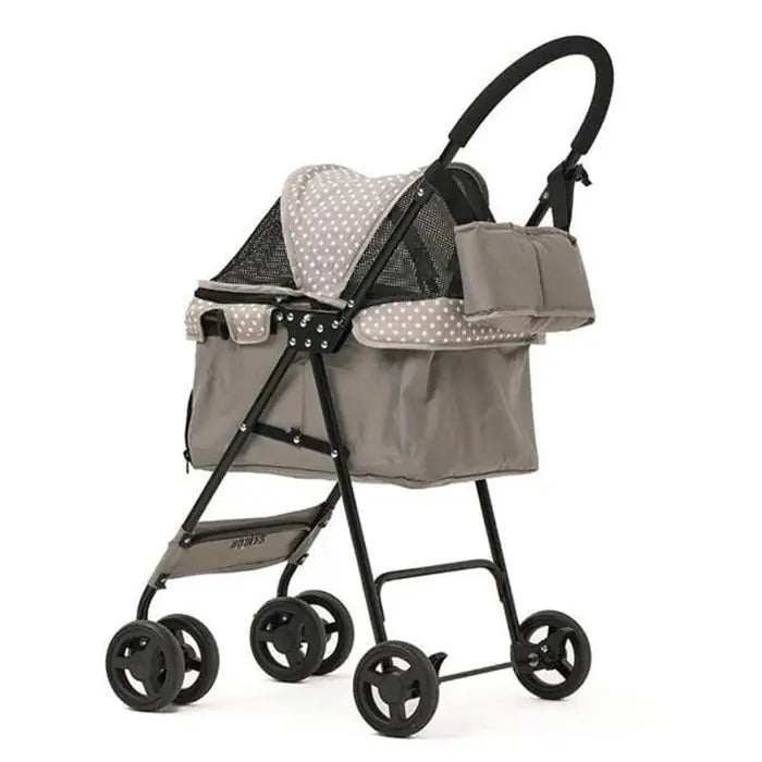 Zampa Perez Pet Stroller for Cats and Small Dogs Grey 42x63x89cm