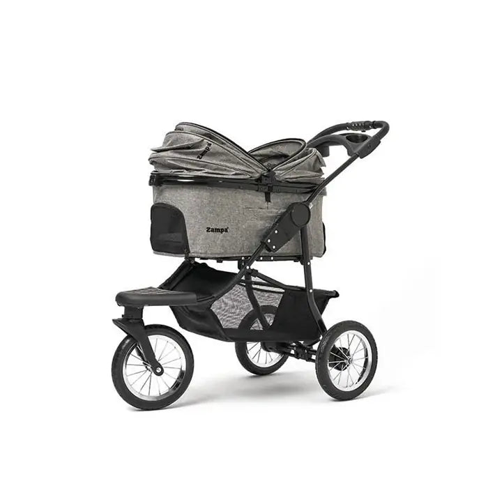 Zampa Melona Pet Stroller for Cats and Dogs Grey 57x84x107cm