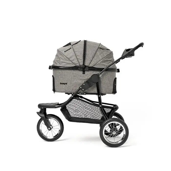 Zampa Melona Pet Stroller for Cats and Dogs Grey 57x84x107cm