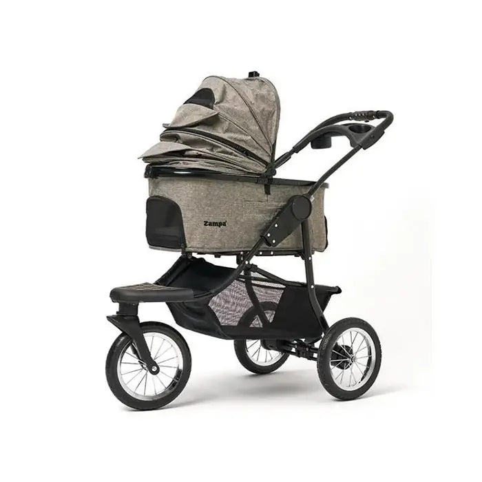 Zampa Melona Pet Stroller for Cats and Dogs Grey 57x84x107cm