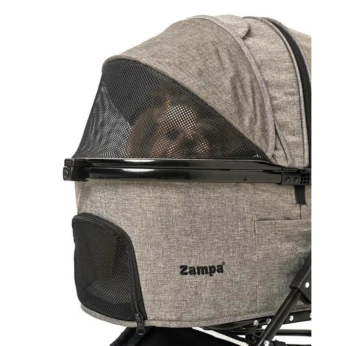 Zampa Melona Pet Stroller for Cats and Dogs Grey 57x84x107cm