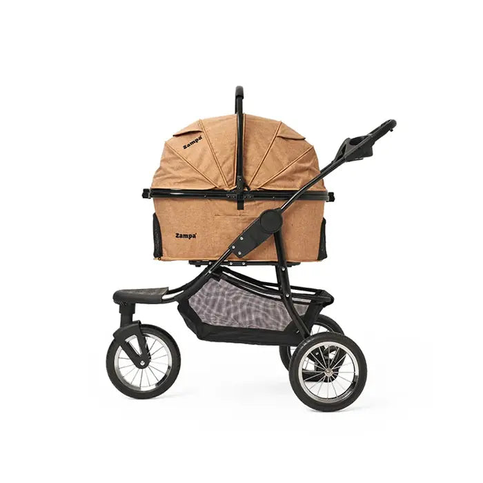 Zampa Melona Pet Stroller Khaki Folding Carrier 57x48x107cm