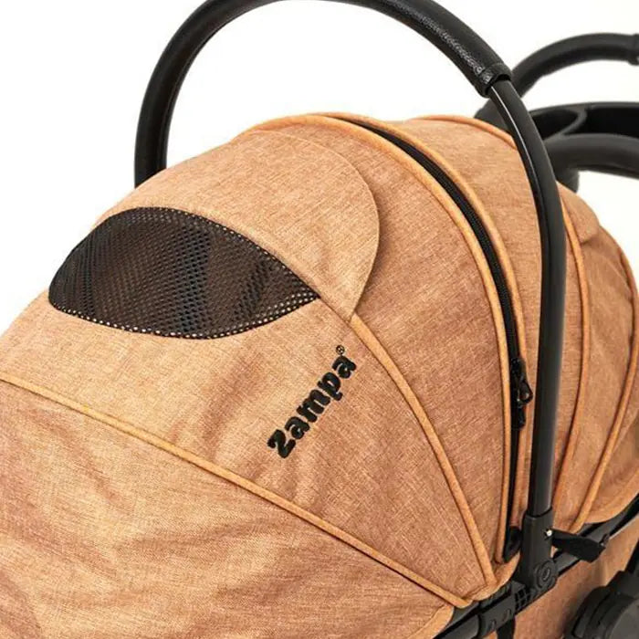 Zampa Melona Pet Stroller Khaki Folding Carrier 57x48x107cm