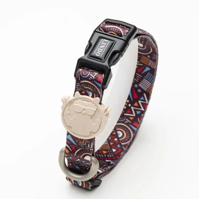 Lindo Dog Neck Collar with Playful Patterns, Small Size 30-44cm