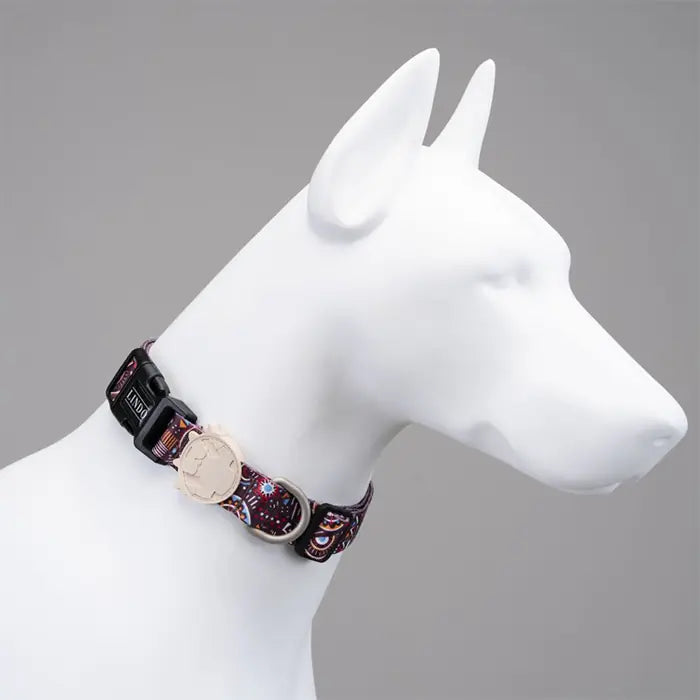 Lindo Dog Neck Collar with Playful Patterns, Small Size 30-44cm