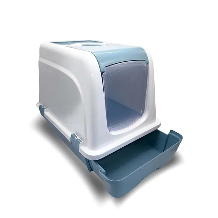 Senyayla Deluxe Covered Cat Litter Box with Drawer 55x47x35 cm