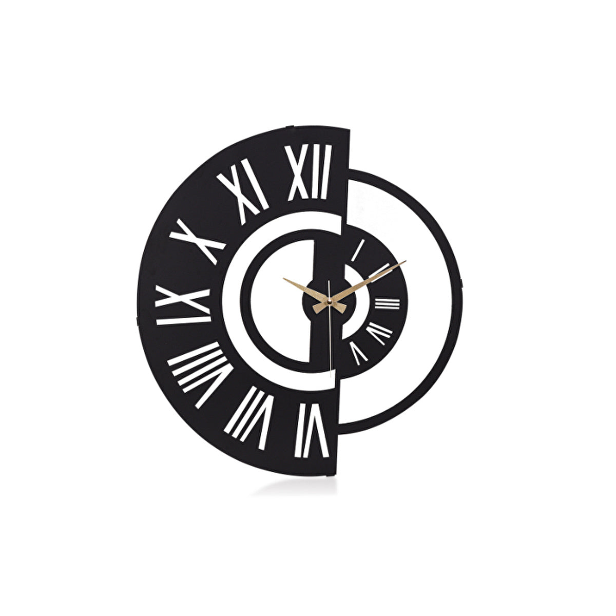 Muyika Black Metal Wall Clock 20x20 Inches - Silent Mechanism | MDS-50 - Image #1