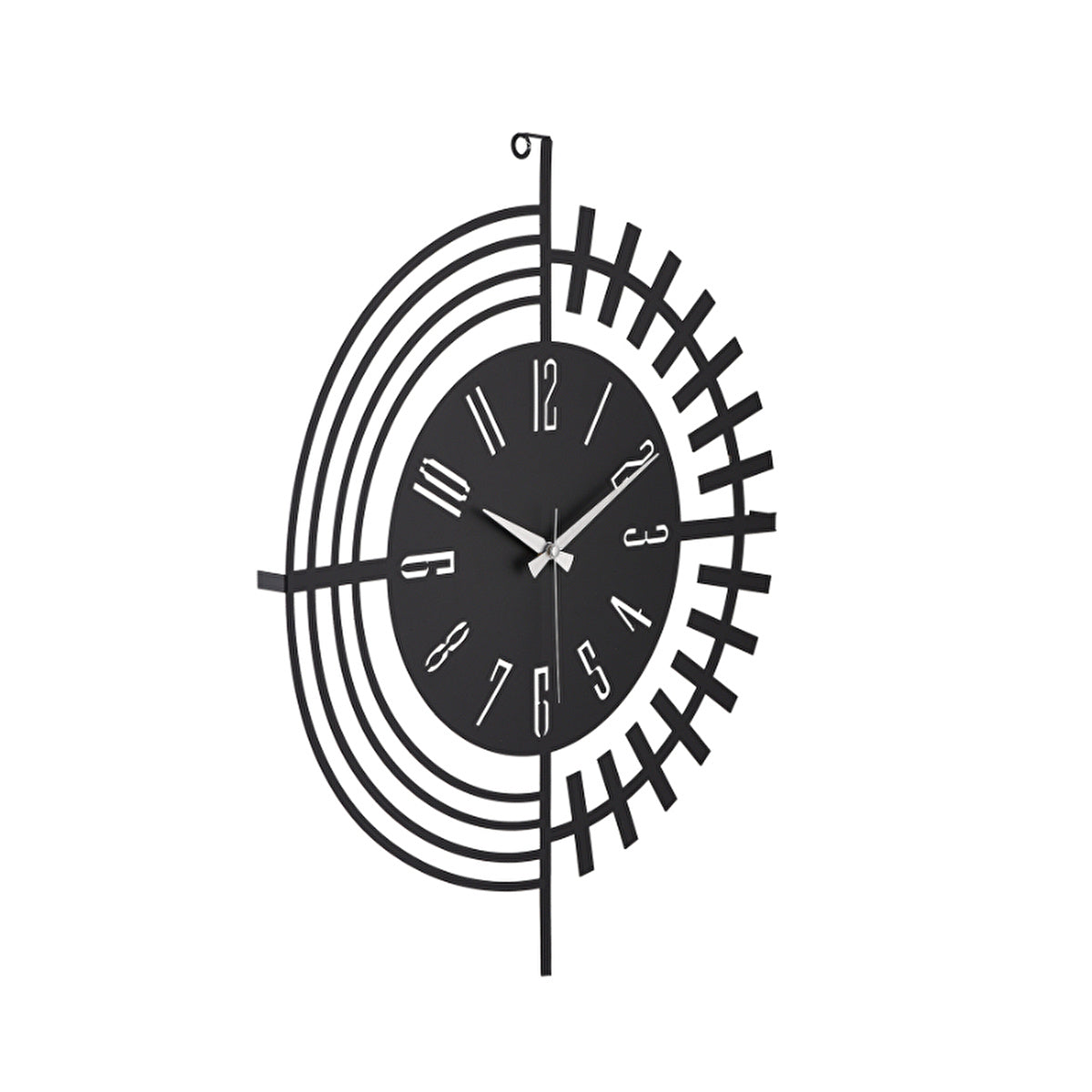 Muyika Dubai Black Metal Wall Clock 20 x 20 In - Silent Mechanism | Modern Design - Image #3