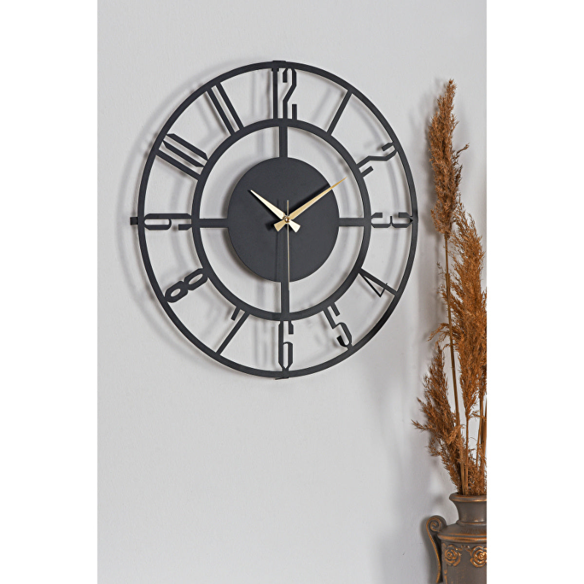 Muyika Bunnela Black Metal Wall Clock 20x20 - Modern Design | Home Decor - Image #5