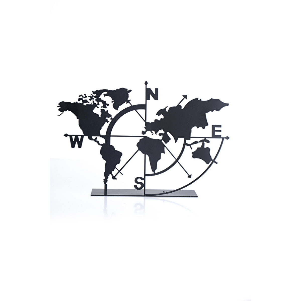 Muyika Metal Globe Decorative - 18 x 26 cm | World Map Design - Image #3