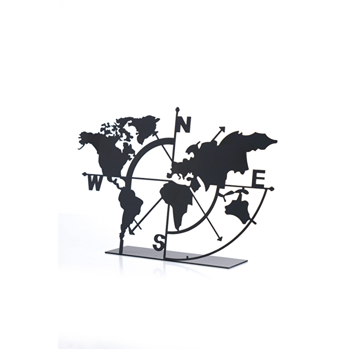 Muyika Metal Globe Decorative - 18 x 26 cm | World Map Design - Image #2