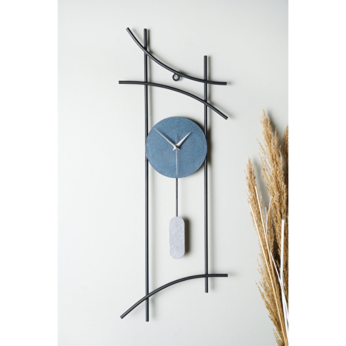 Muyika Ken Metal Wall Clock 30x75 cm - Silent Movement | Modern Design - Image #5