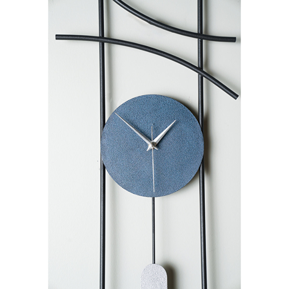 Muyika Ken Metal Wall Clock 30x75 cm - Silent Movement | Modern Design - Image #3