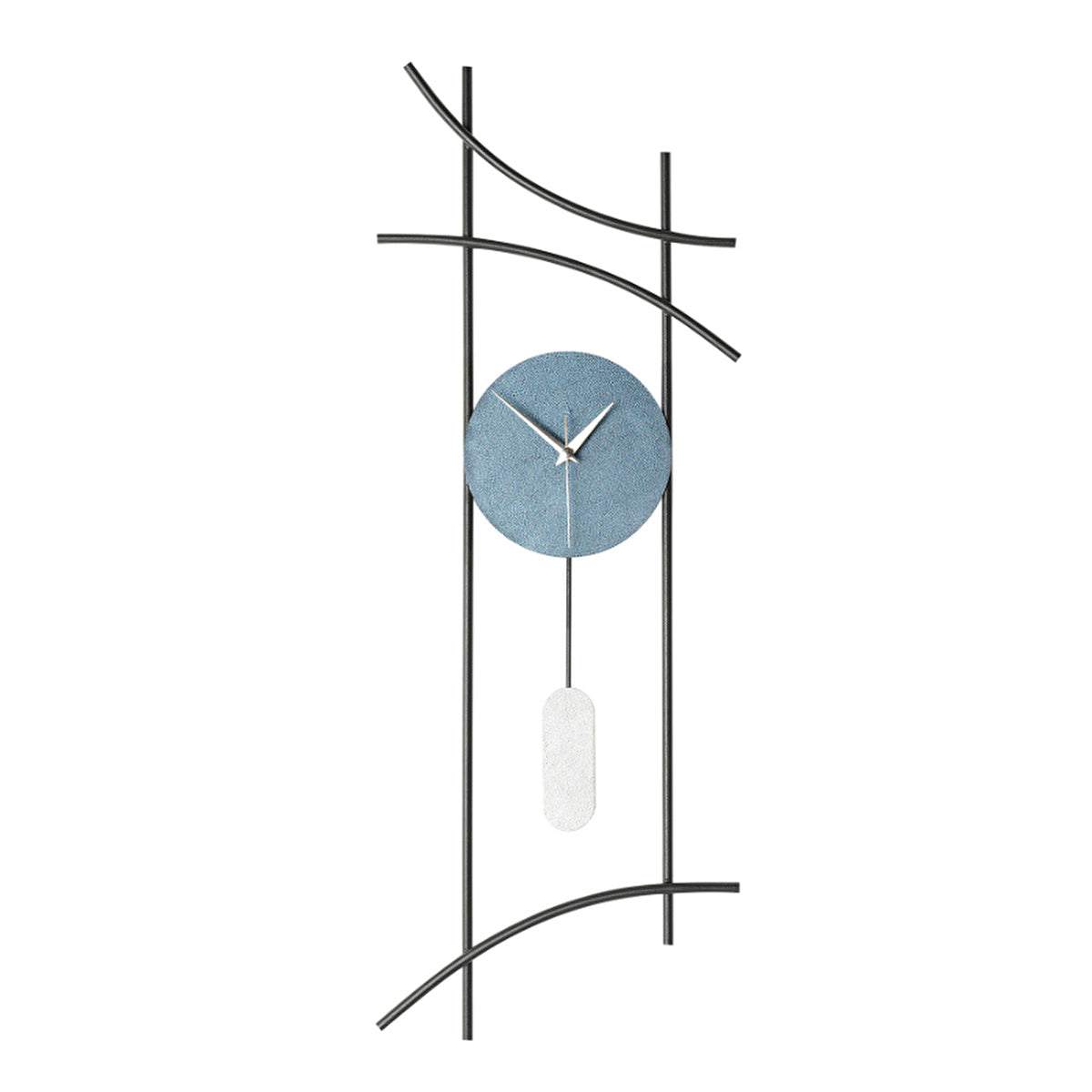 Muyika Ken Metal Wall Clock 30x75 cm - Silent Movement | Modern Design - Image #2