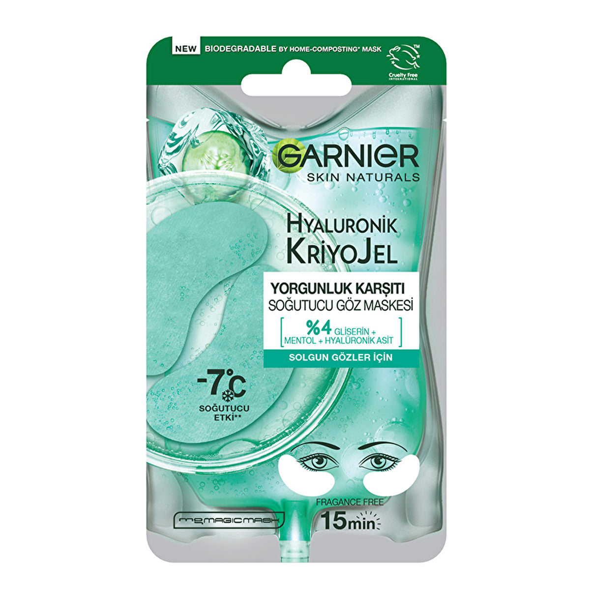 Garnier Hyaluronic Cooling Eye Mask - Anti-Fatigue | Under-Eye Treatment