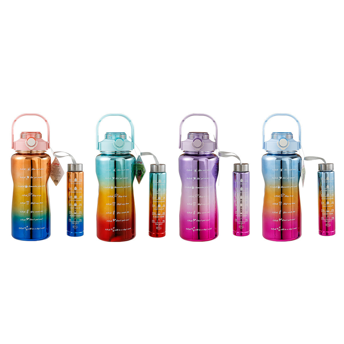 VPW Motivation Water Bottle Set 2-Pack - UV Coated | Assorted Colors - Image #6