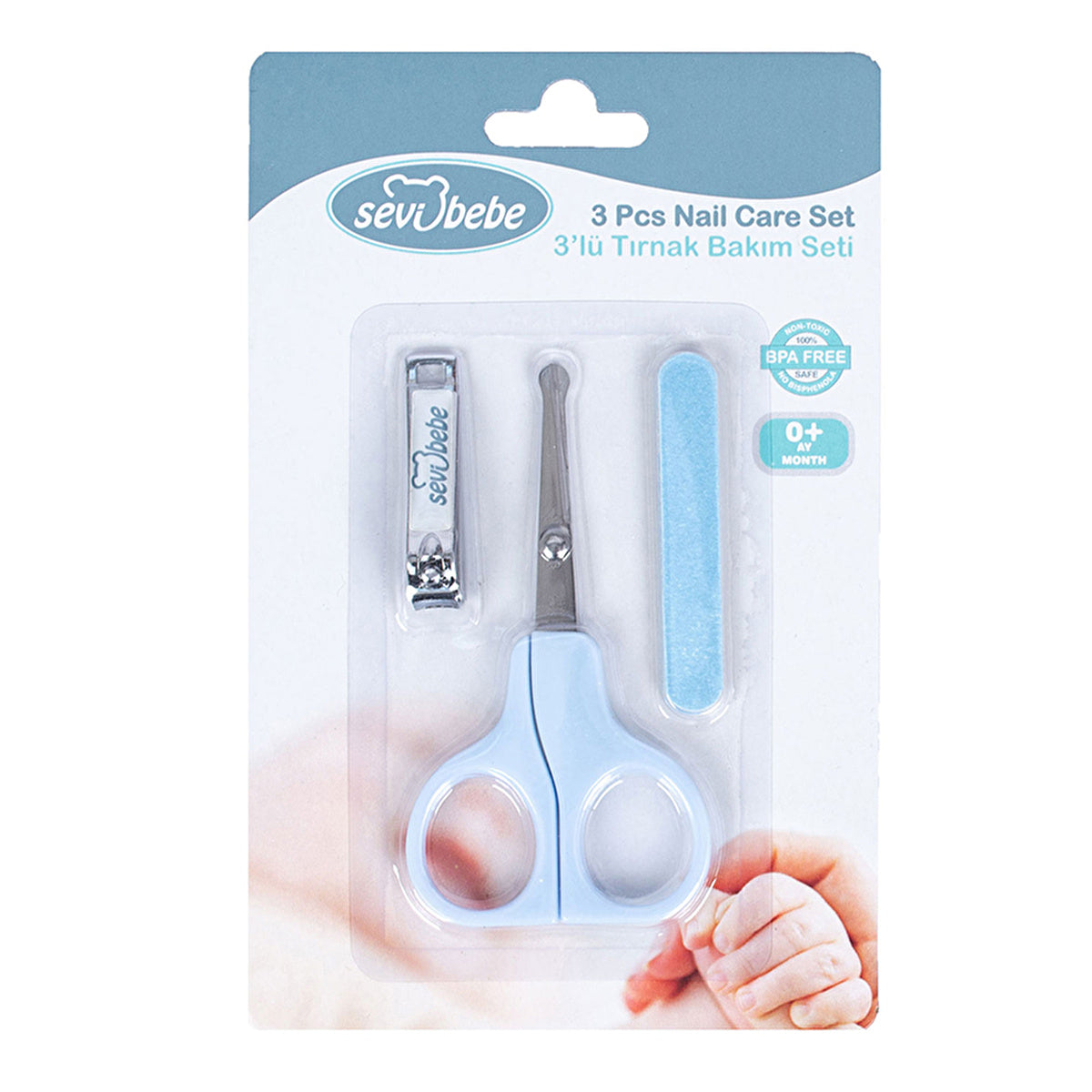 Sevi Bebe Baby Nail Care Set - Blue | 3-Piece Set