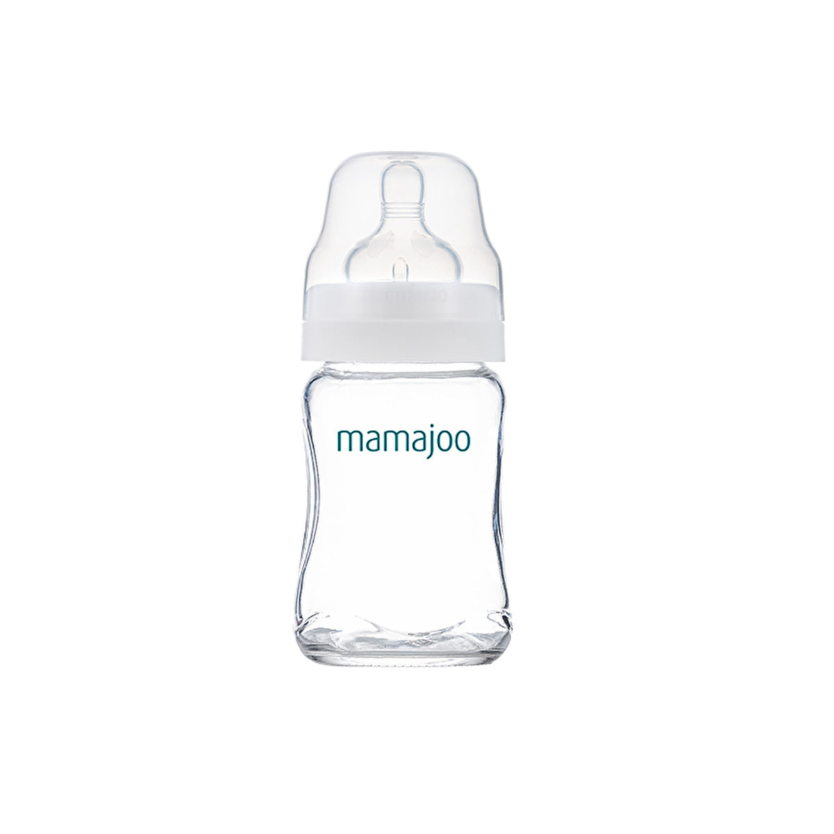 Mamajoo Glass Baby Bottle 180ml - Anti-Colic Nipple Size 1 | BPA-Free