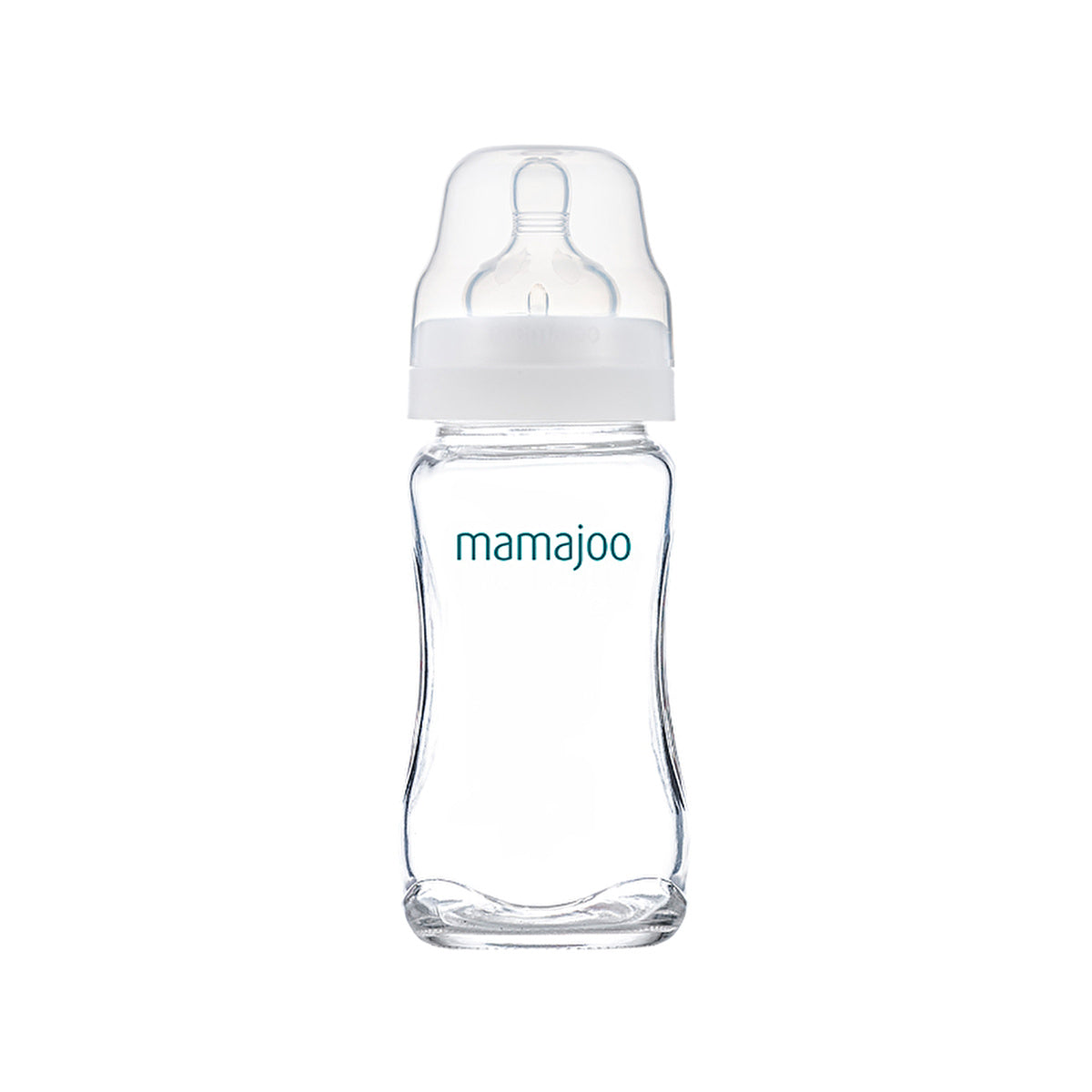 Mamajoo Glass Baby Bottle 240ml - Anti-Colic Nipple No.2 | BPA Free