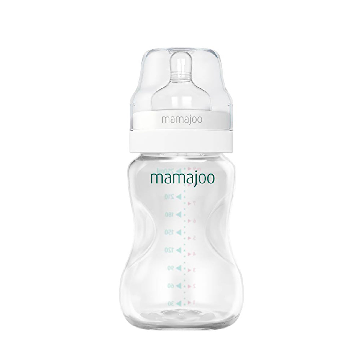 Mamajoo Silver Bottle 8 oz - Anti-Colic Nipple Size 2 | BPA-Free