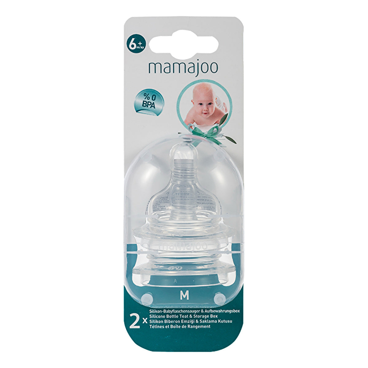 Mamajoo Anti-Colic Nipple with Storage Case - No.2 | 6+ Months