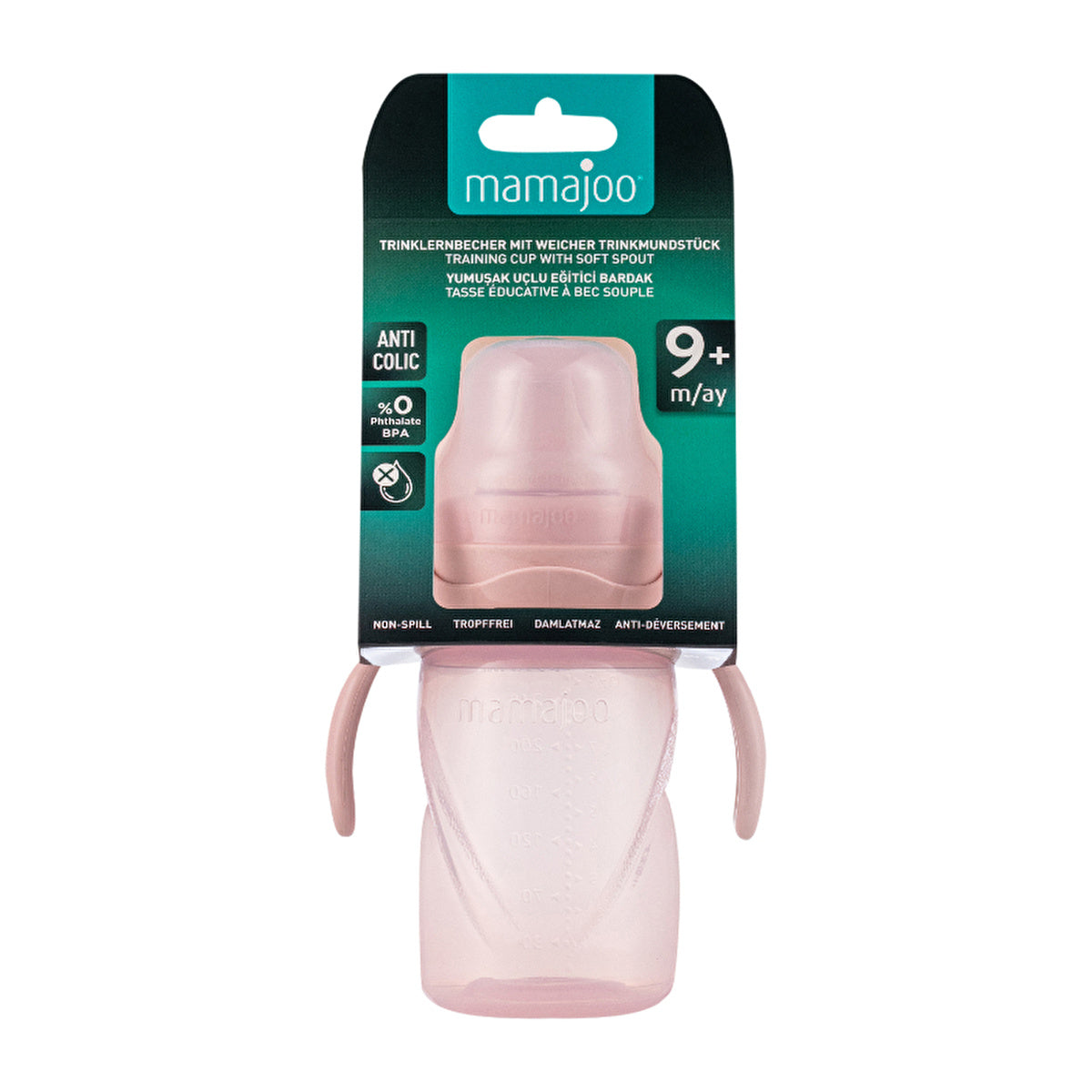 Mamajoo Training Cup with Handles Powder Pink - 9oz | Baby Care