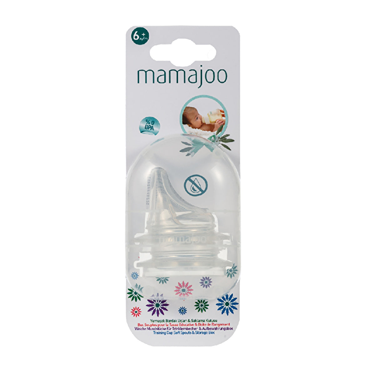 Mamajoo Soft Cup Tips - 2 Pack with Storage Case | For 6 Months+