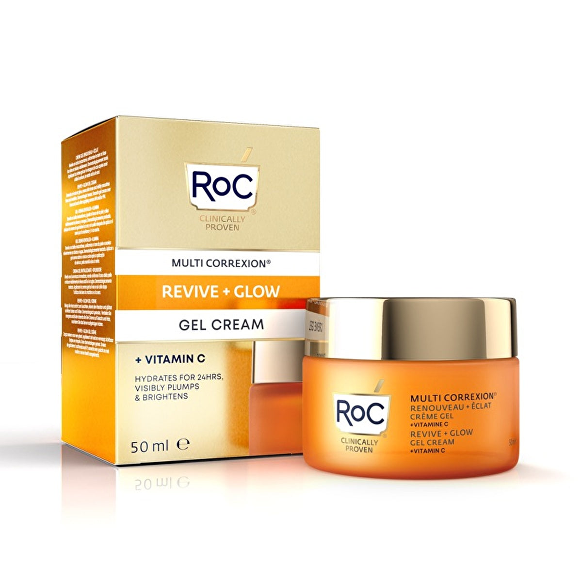 Roc Brightening Gel Face Cream 50ml - Lightweight Moisturizer | Radiant Skin