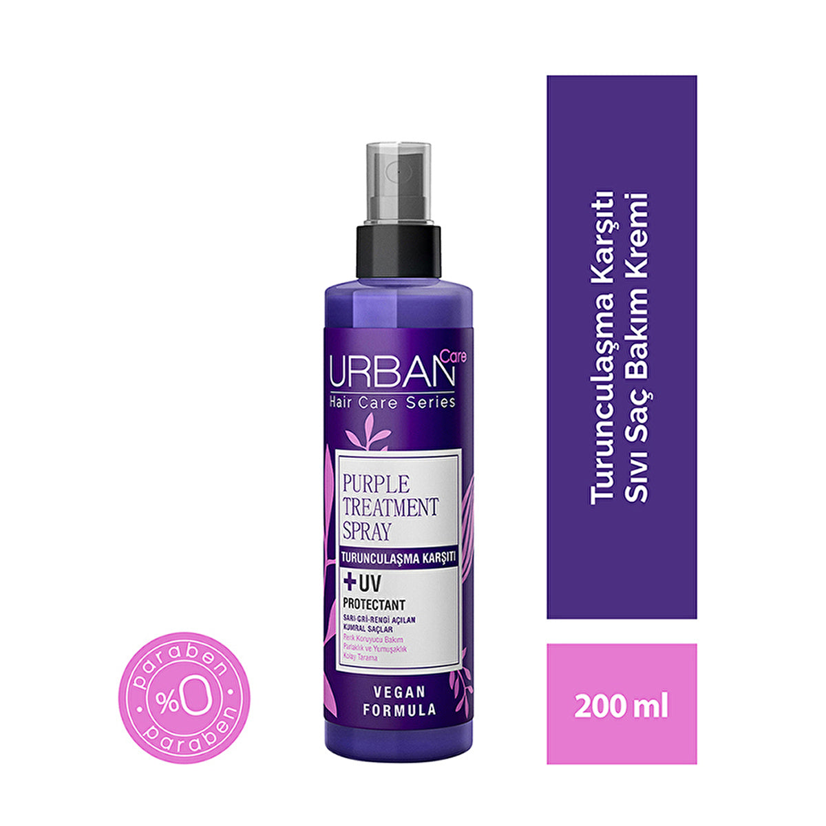 Urban Care Anti-Orange Purple Double Phase Hair Cream 200ml | Vegan Formula