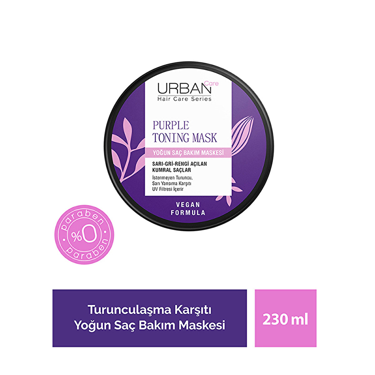 Urban Care Purple Hair Mask 230ml - Anti-Yellowing Formula | Vegan