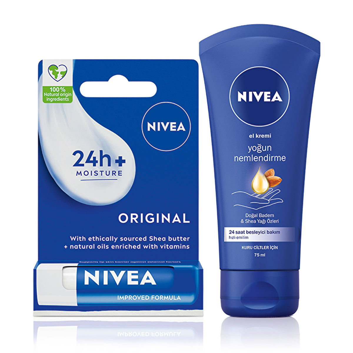 Nivea Intensive Moisturizing Hand Cream & Lip Balm Set | Winter Care