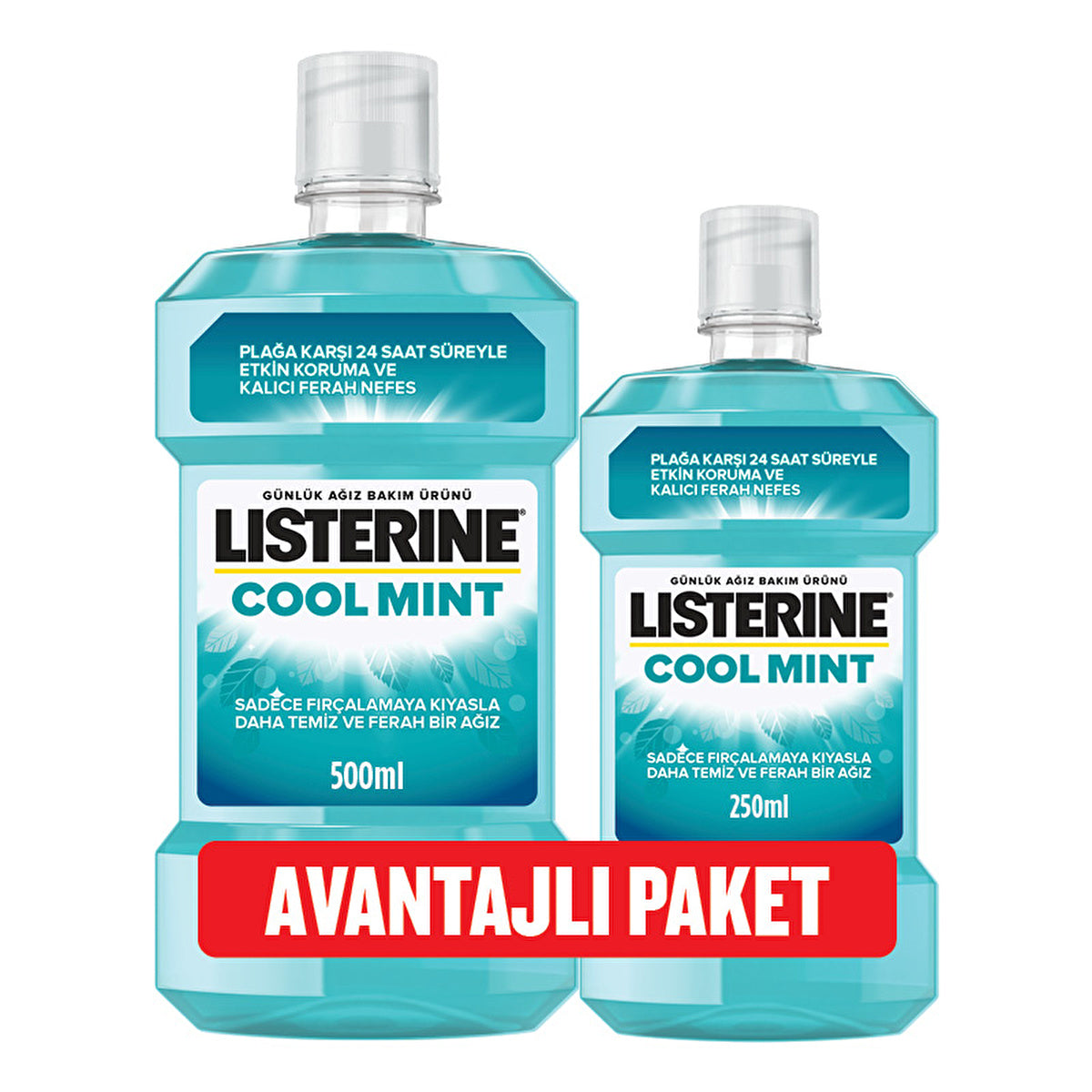 Listerine Cool Mint Mouthwash 500ml + 250ml - Fresh Breath | Oral Care