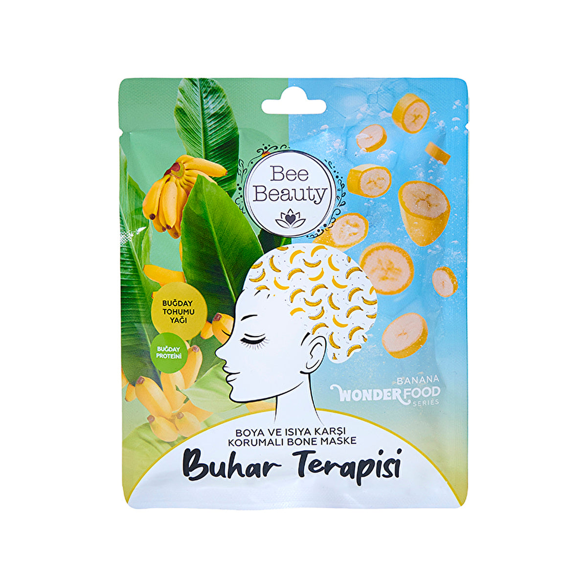 Bee Beauty Wonder Food Banana Thermal Hair Mask - 10-15 Minute Treatment