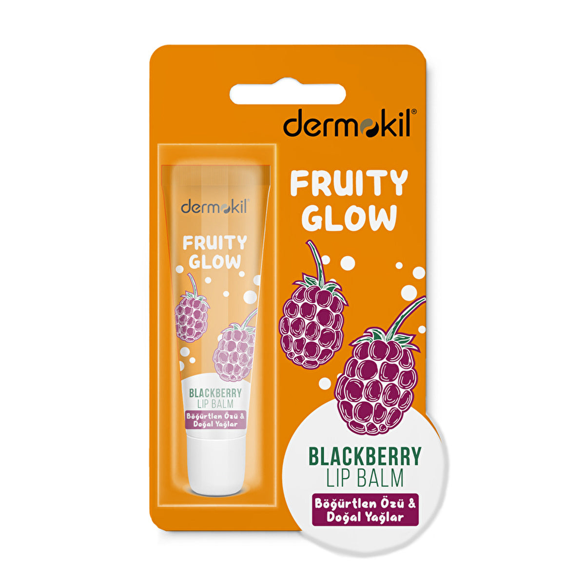 Dermokil Blackberry Lip Balm 15ml - Nourishing Care for Lips | Hydrating Formula - Image #1