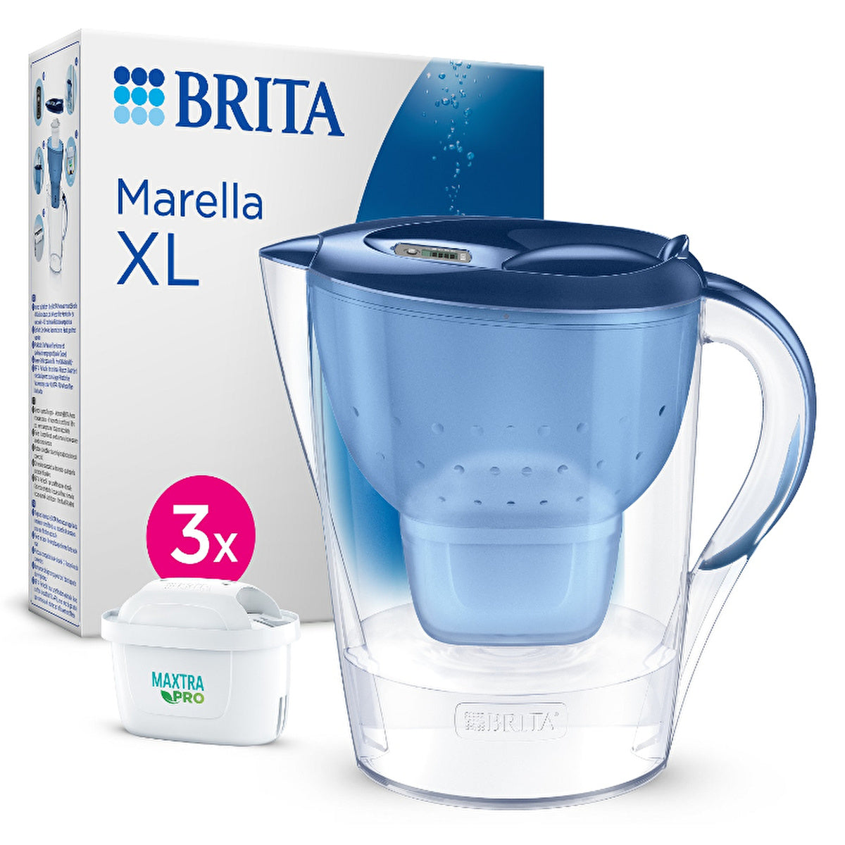 Brita Marella XL Water Filter Pitcher 3.5L - Blue | MAXTRA PRO - Image #1