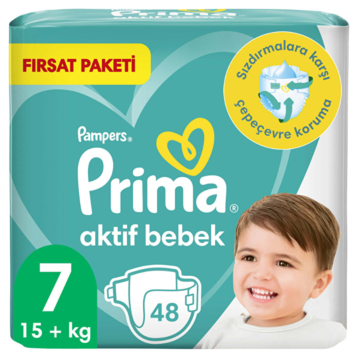 Prima Pampers Active Baby Diapers Size 7 - 48 Count Mega Pack - Image #1