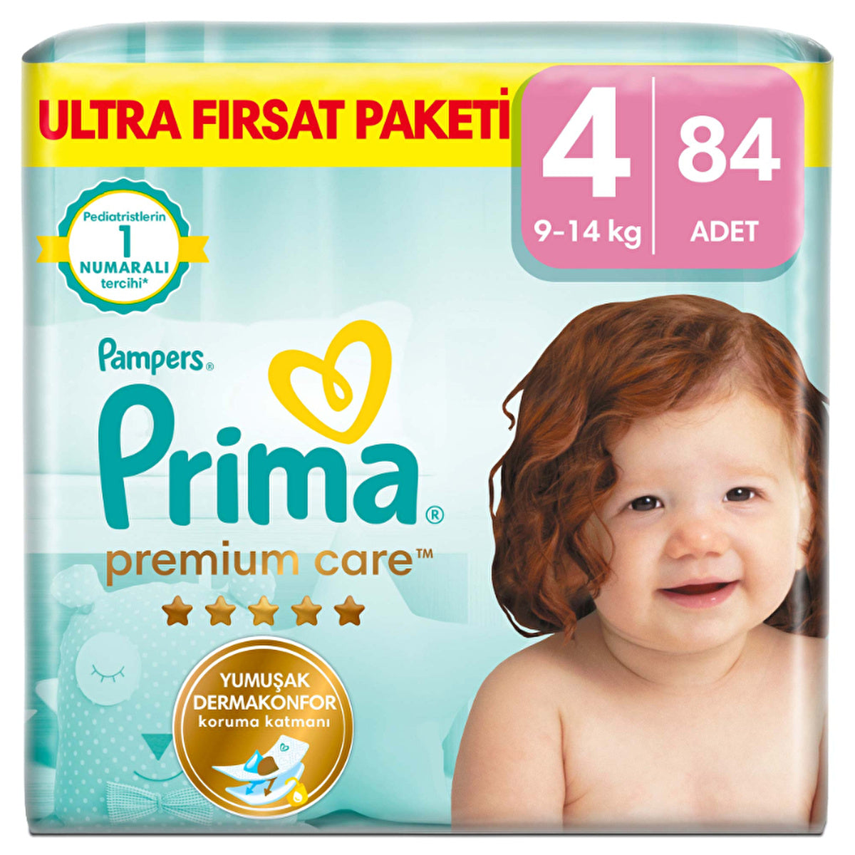 Prima Pampers Premium Care Diapers Size 4 - 84 Count | Ultra Protection