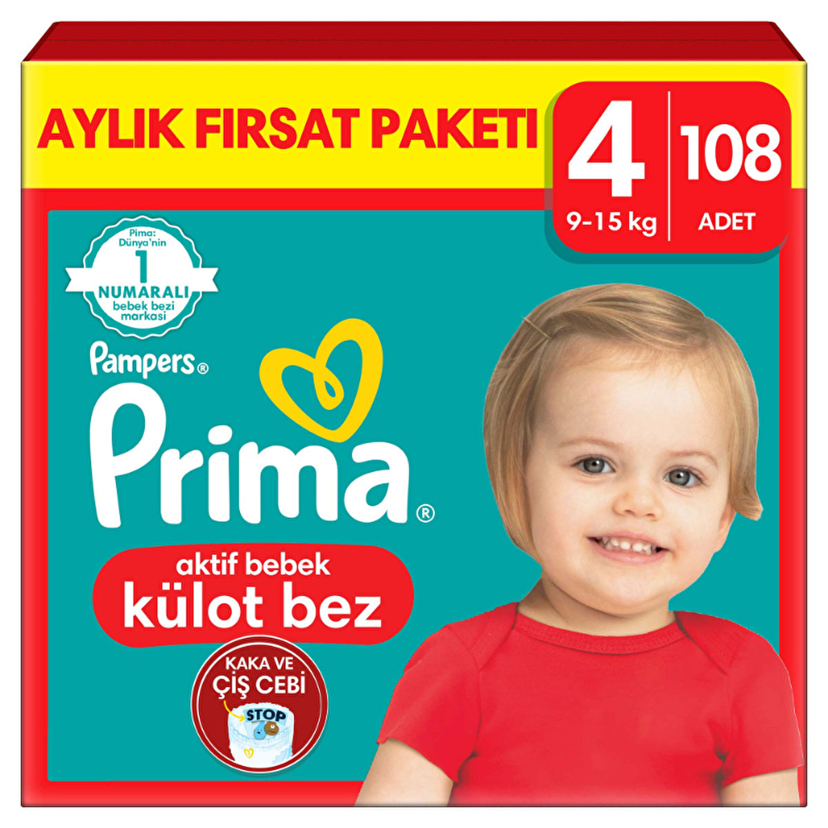 Prima Pampers Pants Diapers Size 4 - 108 Count | Ultra Absorbent