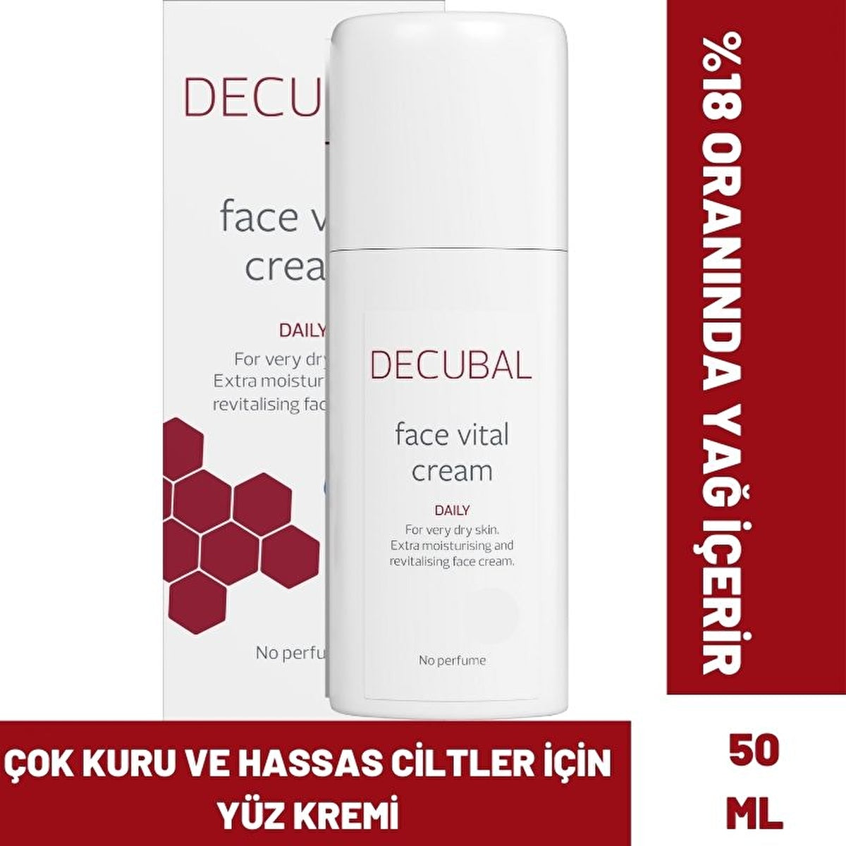 Decubal Face Vital Extra Nourishing Cream - Dry & Sensitive Skin | 50 ml