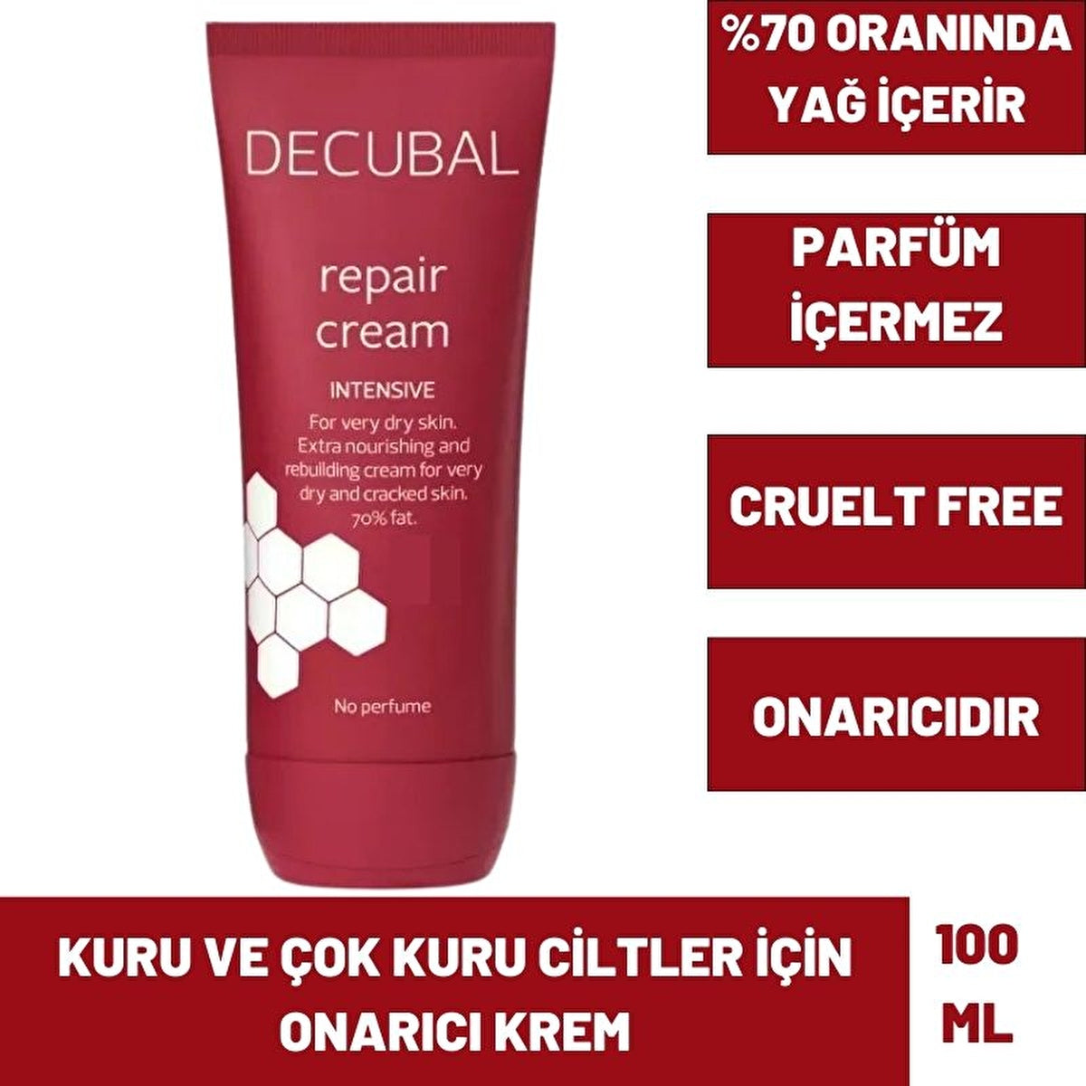 Decubal Extra Nourishing Repair Cream 3.4oz - For Very Dry Skin - Image #3