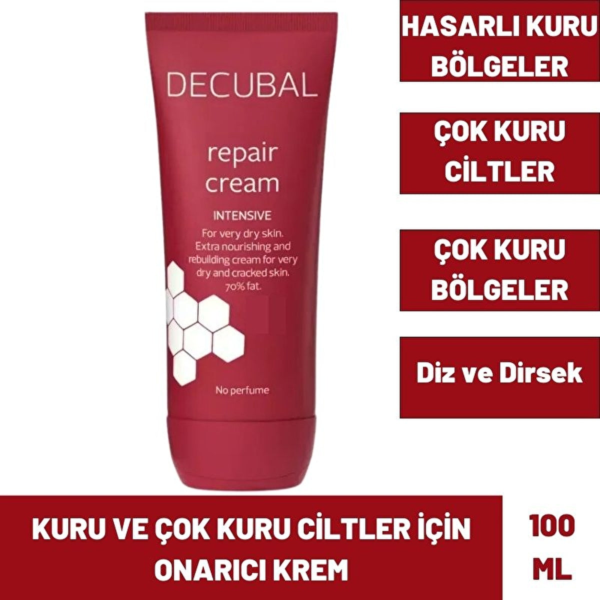 Decubal Extra Nourishing Repair Cream 3.4oz - For Very Dry Skin - Image #1