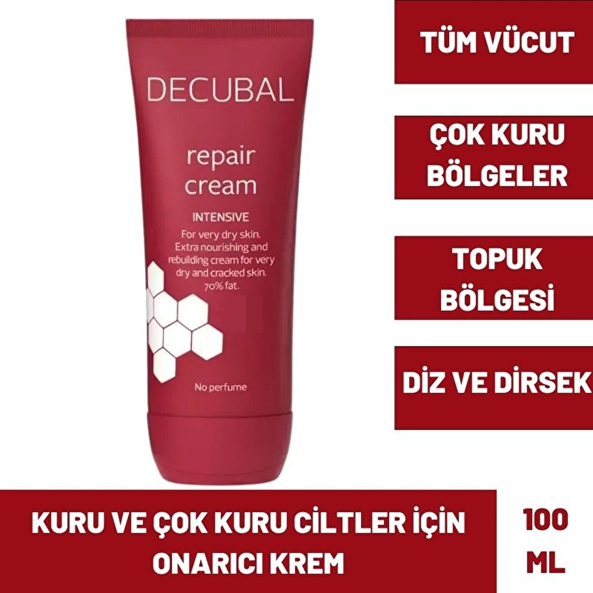 Decubal Extra Nourishing Repair Cream 3.4oz - For Very Dry Skin - Image #5