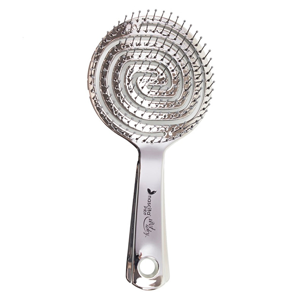 Nascita 3D Flexi Detangling Hair Brush - Silver | Ergonomic Design