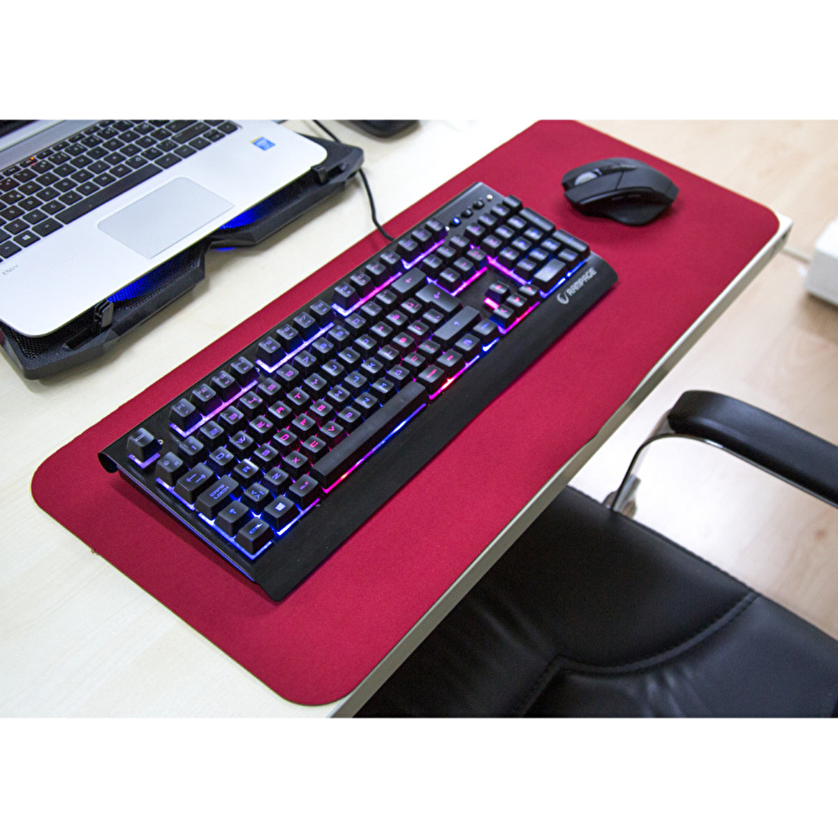 Addison Red Gaming Long Mouse Pad 300 x 700 mm - Non-Slip Surface | Premium Quality